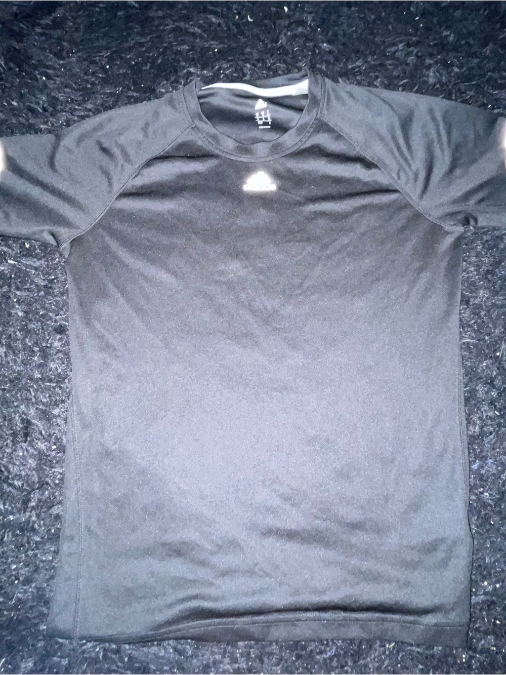 Adidas Black Short-Sleeve Performance Tee